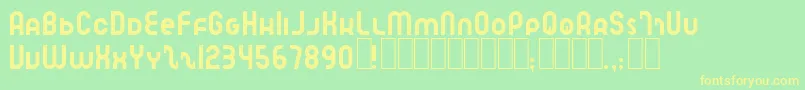 SpeedlearnNormal Font – Yellow Fonts on Green Background