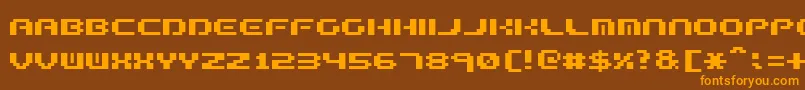 FormulaTooComplex Font – Orange Fonts on Brown Background