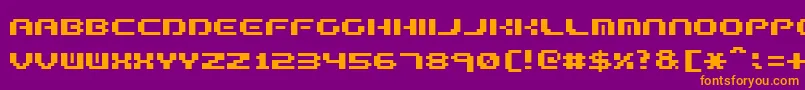 FormulaTooComplex Font – Orange Fonts on Purple Background