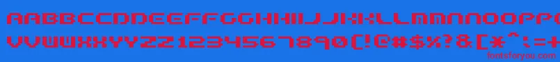 フォントFormulaTooComplex – 赤い文字の青い背景