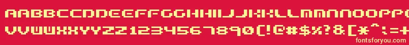 FormulaTooComplex Font – Yellow Fonts on Red Background