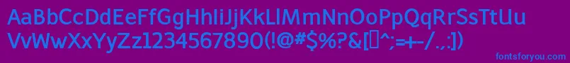 LatinairesBold Font – Blue Fonts on Purple Background