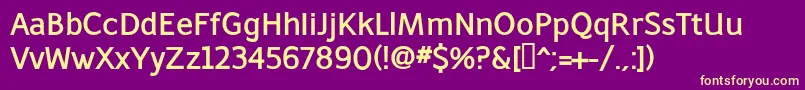 LatinairesBold Font – Yellow Fonts on Purple Background