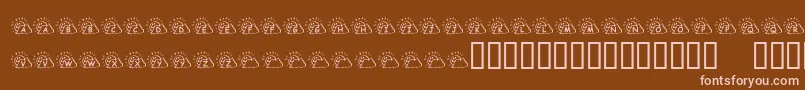 KrSunnyDays Font – Pink Fonts on Brown Background