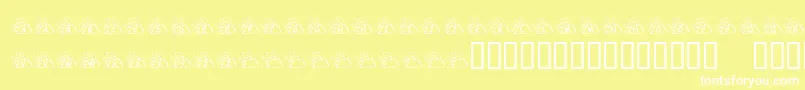 KrSunnyDays Font – White Fonts on Yellow Background