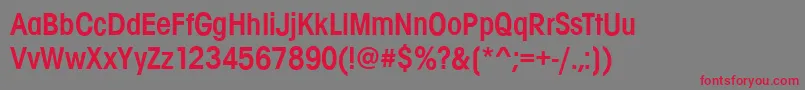 AvignonCdDemi Font – Red Fonts on Gray Background