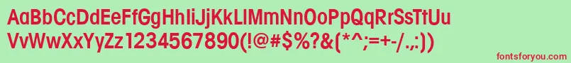 AvignonCdDemi Font – Red Fonts on Green Background