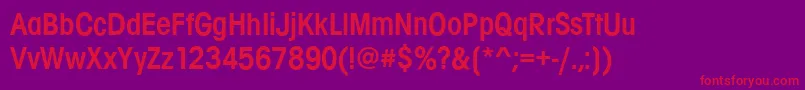 AvignonCdDemi Font – Red Fonts on Purple Background
