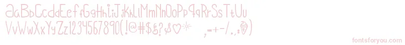 OhHelloVickie Font – Pink Fonts on White Background