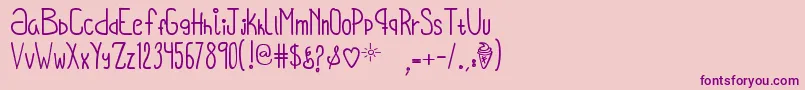 Police OhHelloVickie – polices violettes sur fond rose