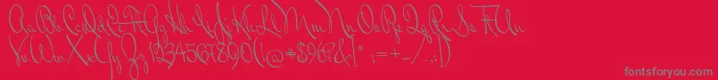 MrDonaldson Font – Gray Fonts on Red Background