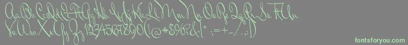 MrDonaldson Font – Green Fonts on Gray Background