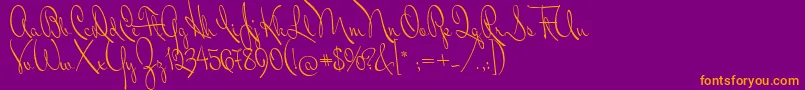 MrDonaldson Font – Orange Fonts on Purple Background