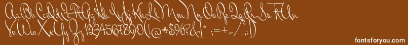 MrDonaldson Font – White Fonts on Brown Background