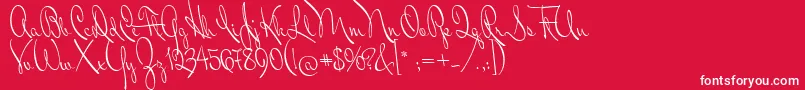 フォントMrDonaldson – 赤い背景に白い文字