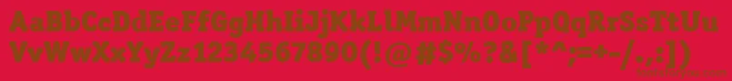 OfficinaSerItcBlack Font – Brown Fonts on Red Background