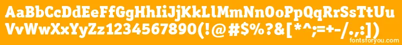 OfficinaSerItcBlack Font – White Fonts on Orange Background