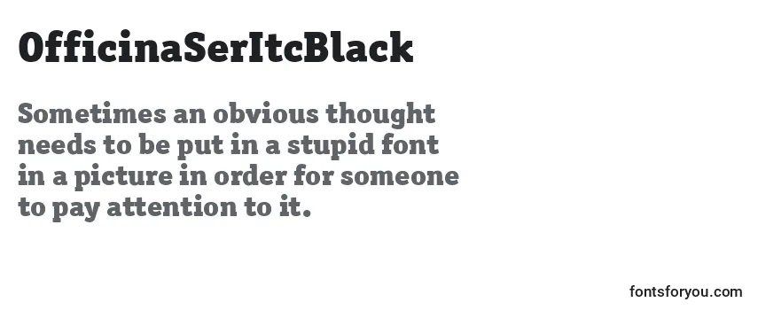 Review of the OfficinaSerItcBlack Font