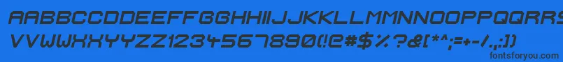 Шрифт IgnisEtGlaciesExtraSharpBolditalic – чёрные шрифты на синем фоне