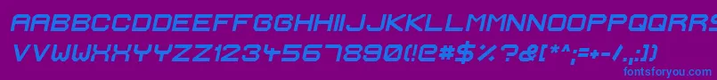 IgnisEtGlaciesExtraSharpBolditalic Font – Blue Fonts on Purple Background