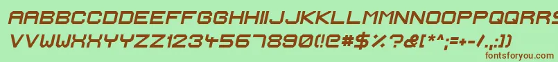 IgnisEtGlaciesExtraSharpBolditalic Font – Brown Fonts on Green Background