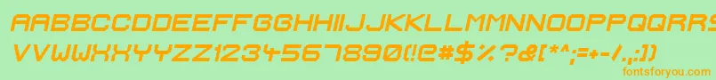 IgnisEtGlaciesExtraSharpBolditalic Font – Orange Fonts on Green Background