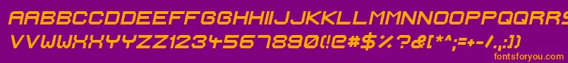 IgnisEtGlaciesExtraSharpBolditalic Font – Orange Fonts on Purple Background