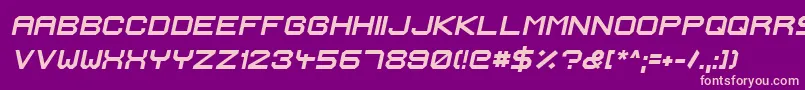 IgnisEtGlaciesExtraSharpBolditalic Font – Pink Fonts on Purple Background