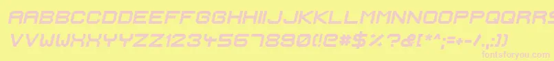 IgnisEtGlaciesExtraSharpBolditalic Font – Pink Fonts on Yellow Background