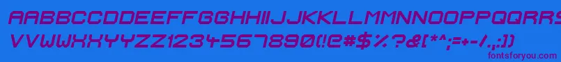 IgnisEtGlaciesExtraSharpBolditalic Font – Purple Fonts on Blue Background