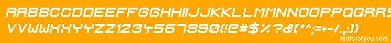 IgnisEtGlaciesExtraSharpBolditalic Font – White Fonts on Orange Background