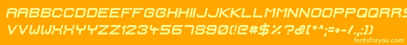 IgnisEtGlaciesExtraSharpBolditalic Font – Yellow Fonts on Orange Background