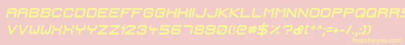 IgnisEtGlaciesExtraSharpBolditalic Font – Yellow Fonts on Pink Background