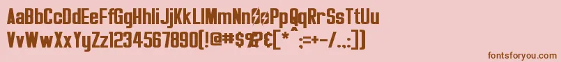 Overseer Font – Brown Fonts on Pink Background