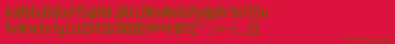 Overseer Font – Brown Fonts on Red Background