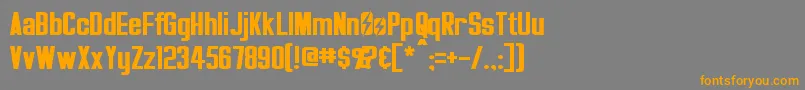 Overseer Font – Orange Fonts on Gray Background