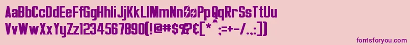 Overseer Font – Purple Fonts on Pink Background