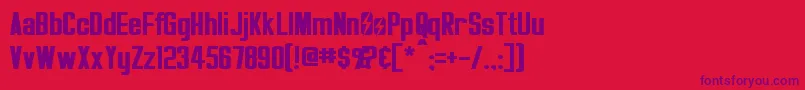 Overseer Font – Purple Fonts on Red Background