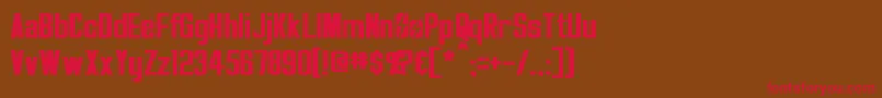 Overseer Font – Red Fonts on Brown Background