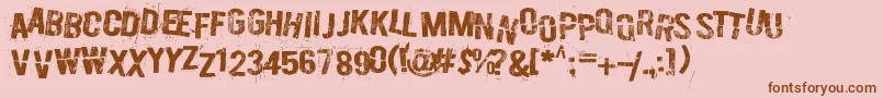 En savoir plus sur la police BurnOutFadeAway Police BurnOutFadeAway – polices brunes sur fond rose