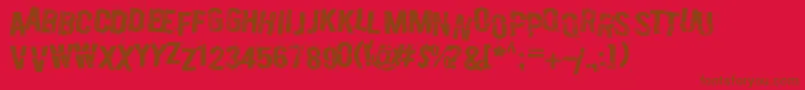 BurnOutFadeAway Font – Brown Fonts on Red Background