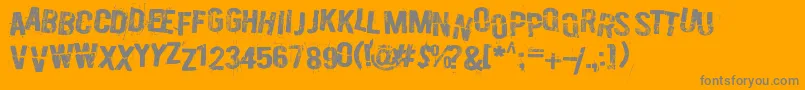 BurnOutFadeAway Font – Gray Fonts on Orange Background