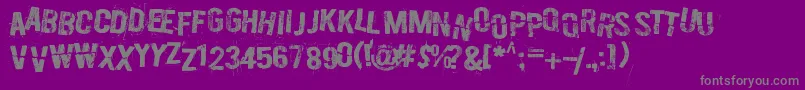 Więcej informacji o czcionce BurnOutFadeAway Czcionka BurnOutFadeAway – szare czcionki na fioletowym tle