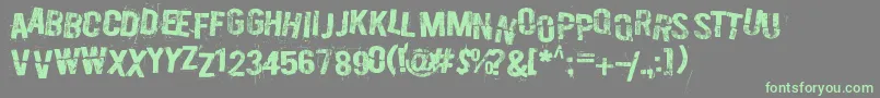 BurnOutFadeAway Font – Green Fonts on Gray Background