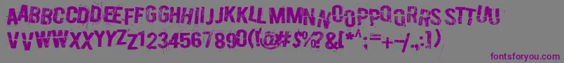 BurnOutFadeAway Font – Purple Fonts on Gray Background