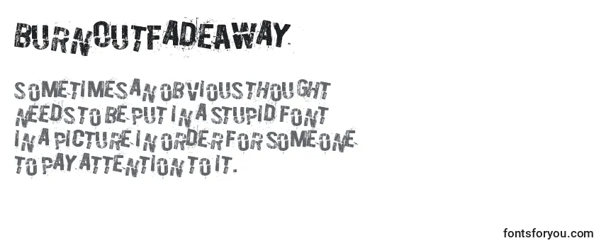 Review of the BurnOutFadeAway Font