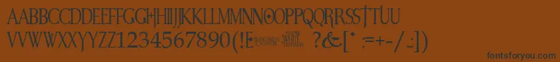 SnowWhite Font – Black Fonts on Brown Background