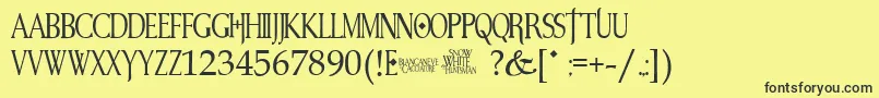 SnowWhite Font – Black Fonts on Yellow Background