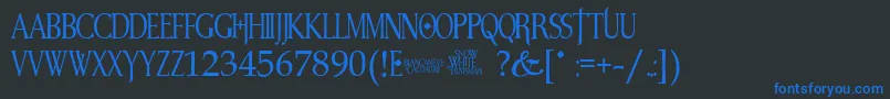 SnowWhite Font – Blue Fonts on Black Background