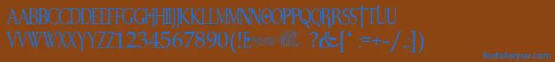 SnowWhite Font – Blue Fonts on Brown Background